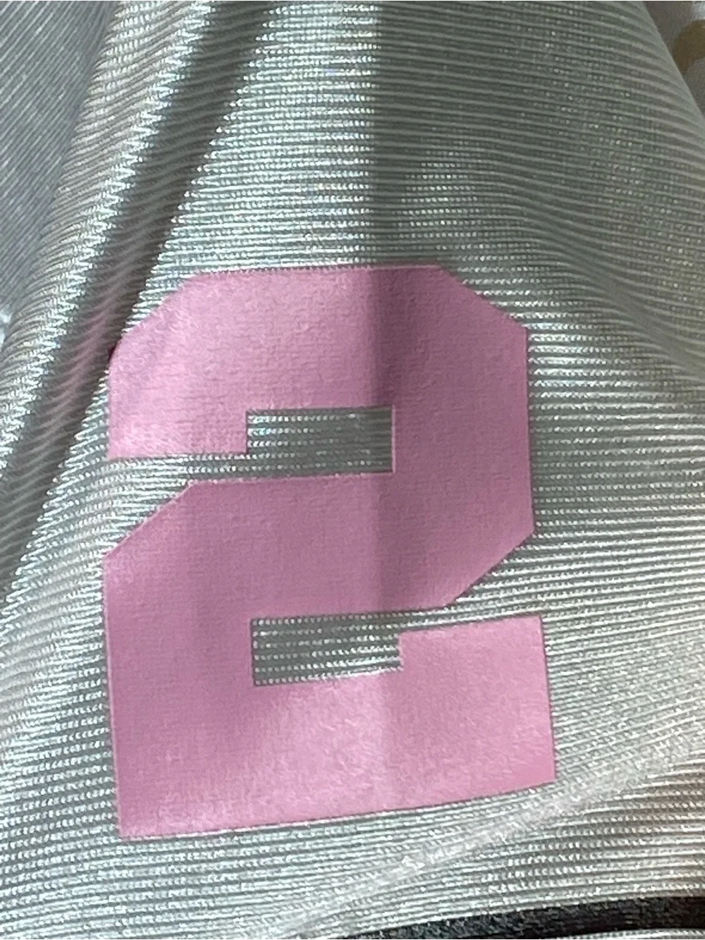 Nike Women’s White Football Jersey with Pink Accents and Number 2 Ohio State